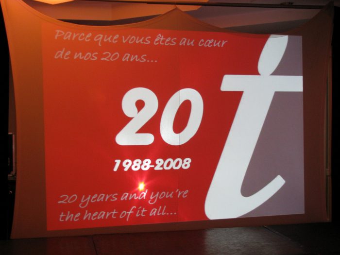 TVAC's 20th anniversary banner : 20 years and you're the heart of it all